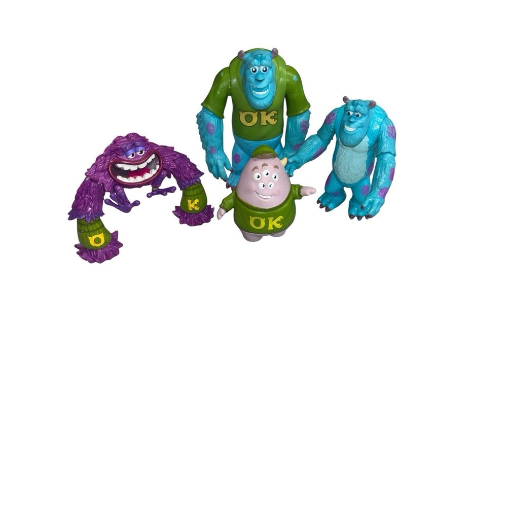 Lot Of 4 Disney Pixar Monsters University Scare Students Posable Action Figures